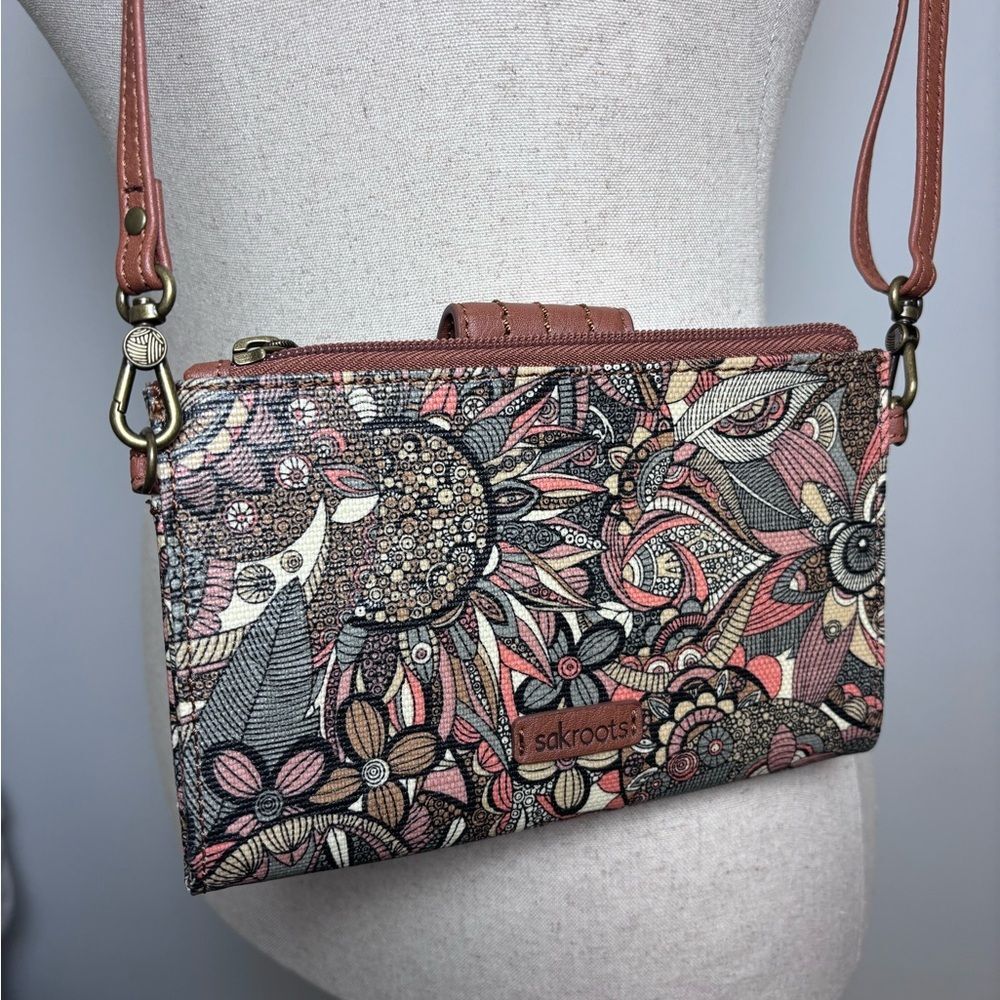 Sakroots Crossbody Olympia Smart Phone Floral Bohemian